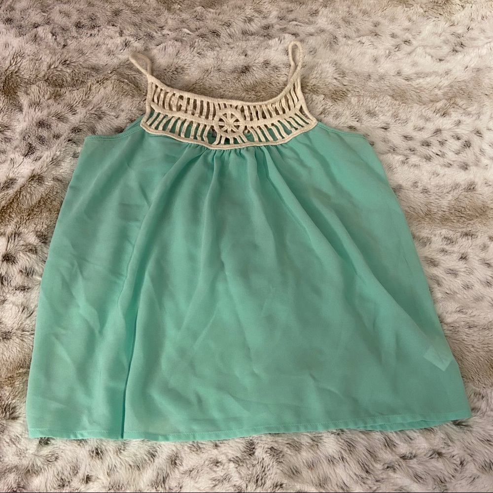 Charlotte Russe Mint Green Semi-Sheer Top
